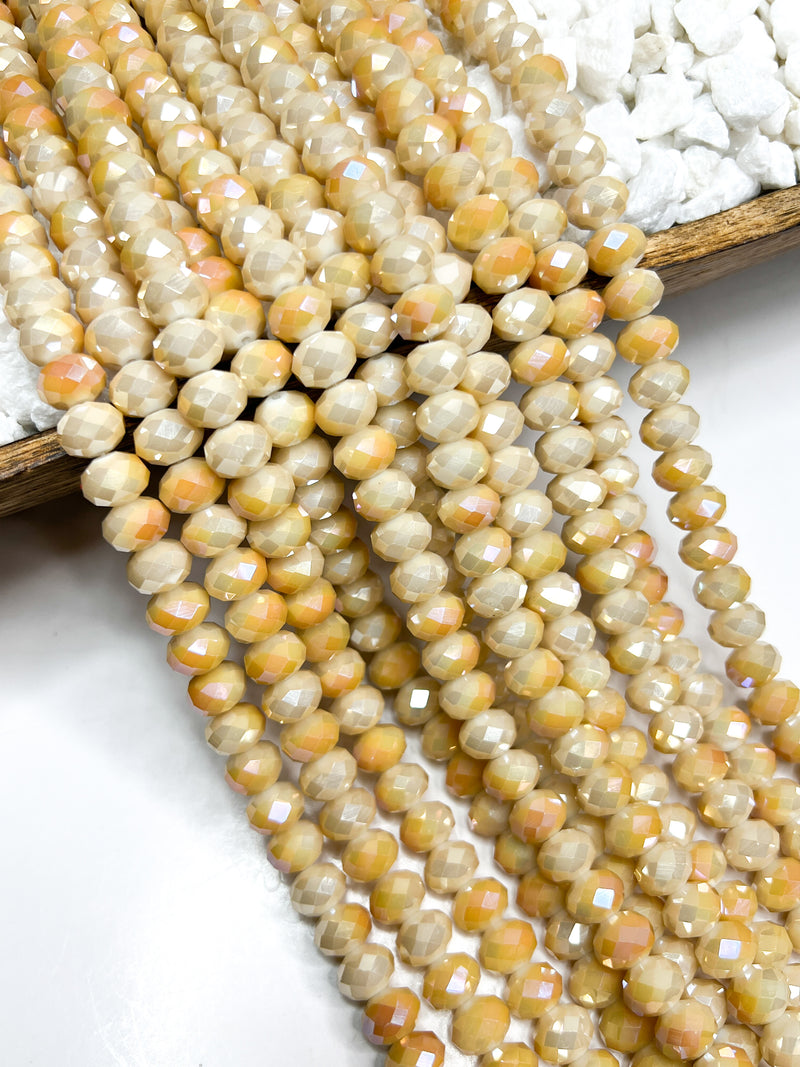 9x12mm Faceted Glass Crystal Beads