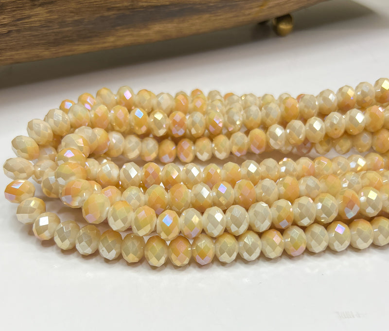 9x12mm Faceted Glass Crystal Beads