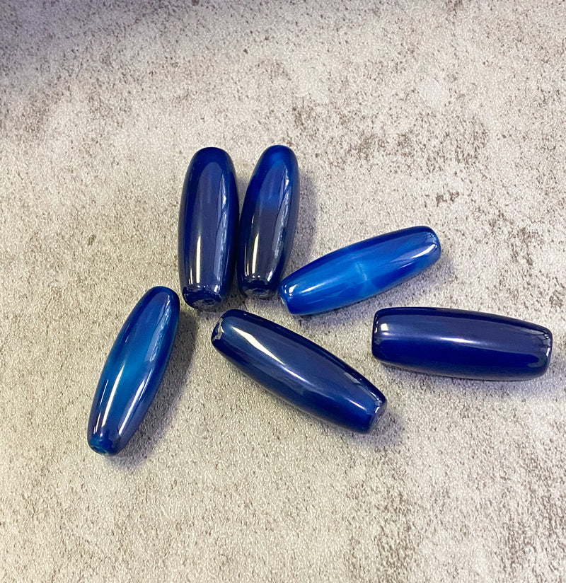 40mm Agate Focal Gemstone Bead| Blue Agate Focal Beads | Agate Beads | DIY Jewelry Designs | 1 Piece