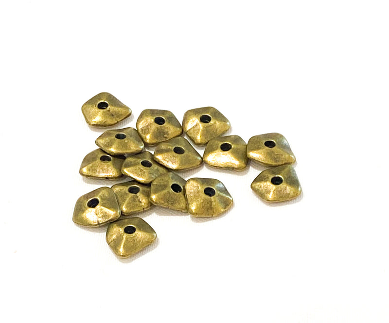 (20) Textured Antique Bronze Metal Disc Spacers | Metal Textured Spacer Beads | Antique Bronze Metal Beads | DIY Jewelry Design
