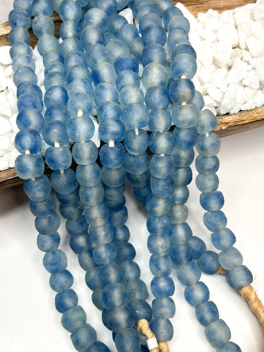 14mm Recycled African Glass Beads, Made in Ghana