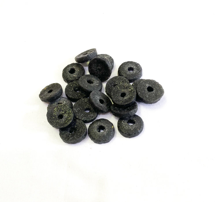 African Glass Spacer Disc Beads