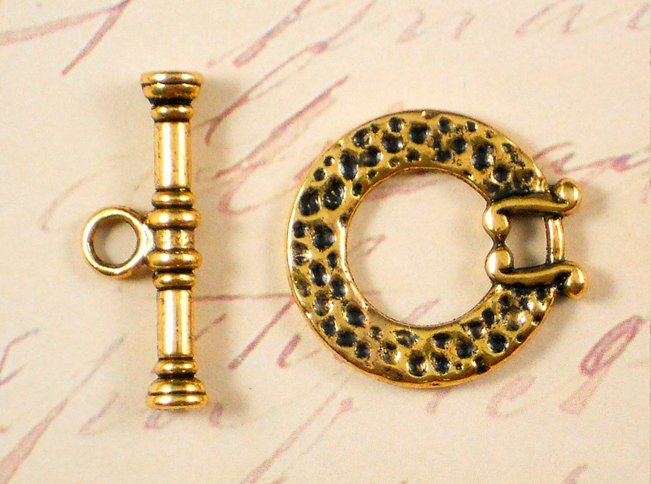 25mm Antique Gold Bali Style Toggle Clasp