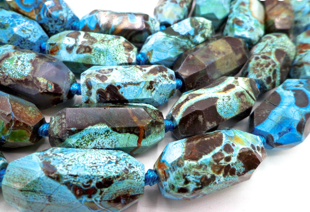 Blue Ocean Agate Focal Beads