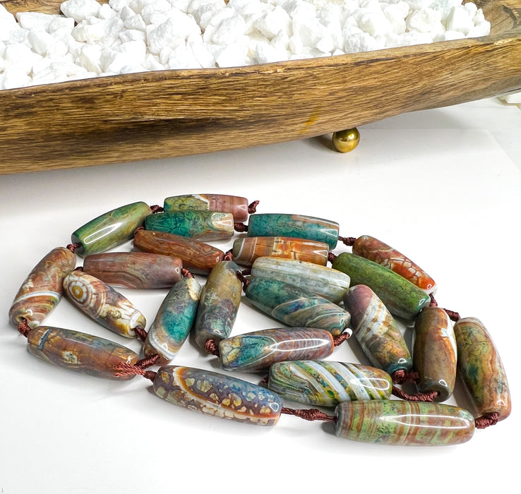 Tibetan Agate Focal Beads