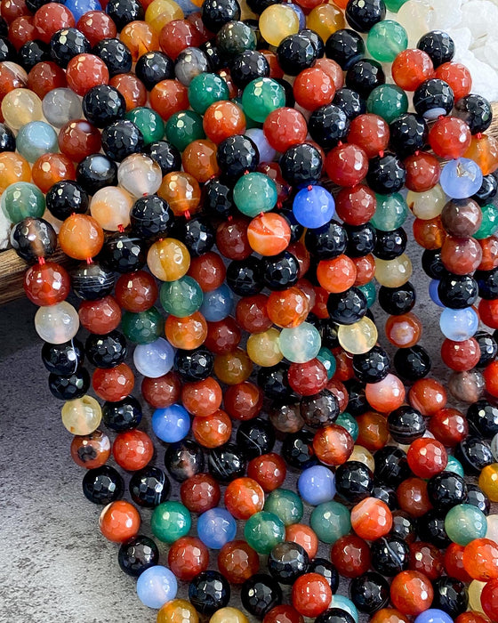 Faceted Multicolor Agate