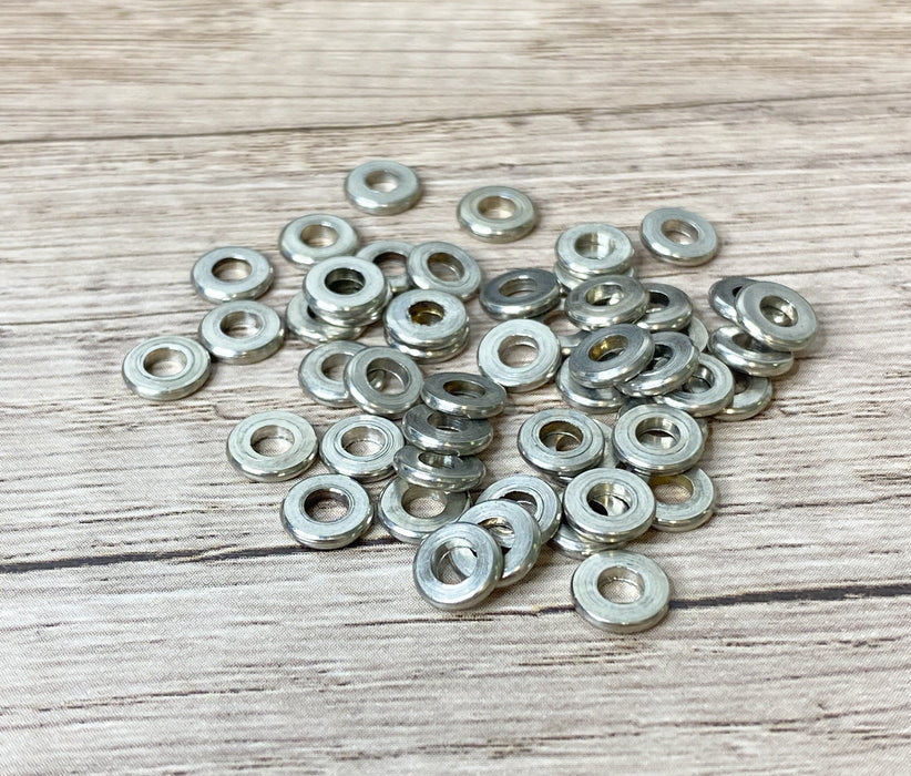 6.5mm Brushed Stainless Steel Disc Spacers (50)