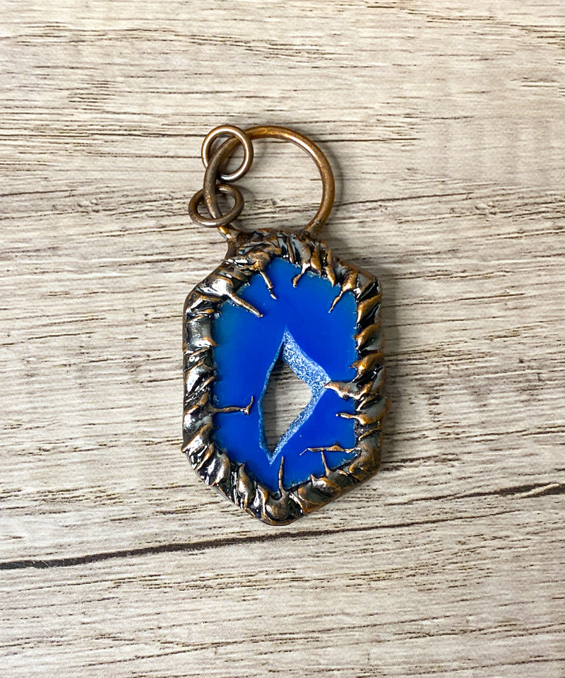 Copper Soldered Agate Pendants