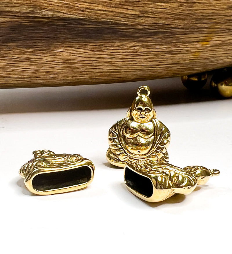 21mm Metal Buddha Tassel Caps | Large Bead Caps | Silver and Gold | DIY Jewelry Designs | 2 Pcs
