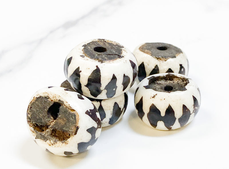 Approximately 25x15mm Batik Bone Beads