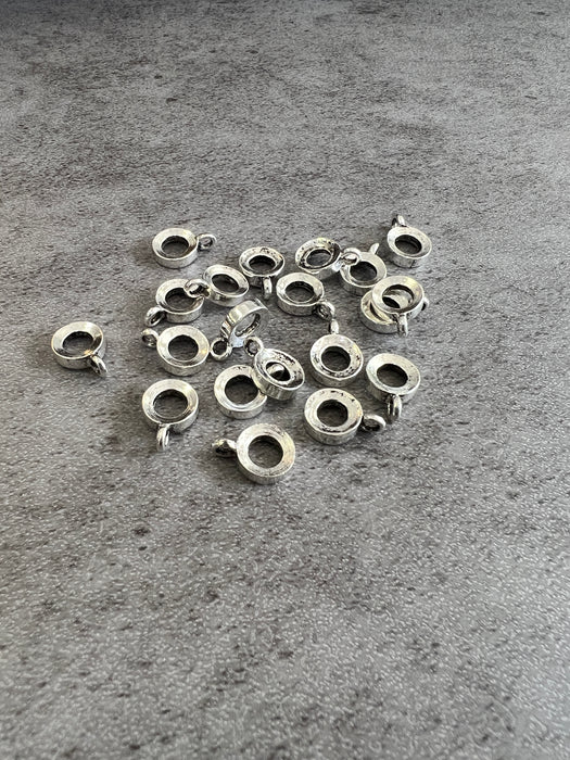 3x9mm Silver Plated Bead Bails