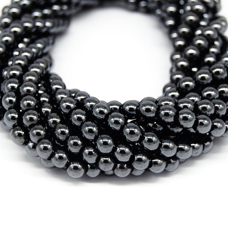 4mm Smooth Round Hematite | Hematite Gemstone Beads | Grounding Energy | DIY Jewelry Designs | One Strand