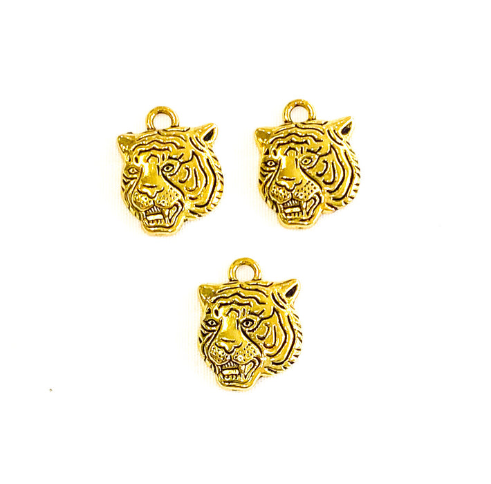 23mm Gold Tiger Charms