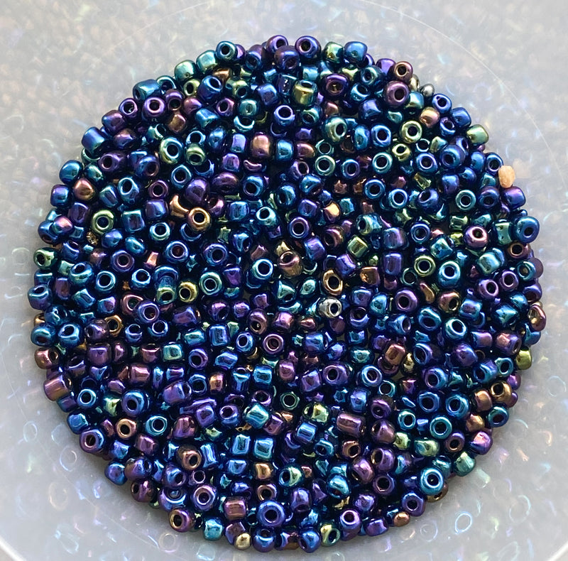 6/0 Translucent Cobalt Rainbow