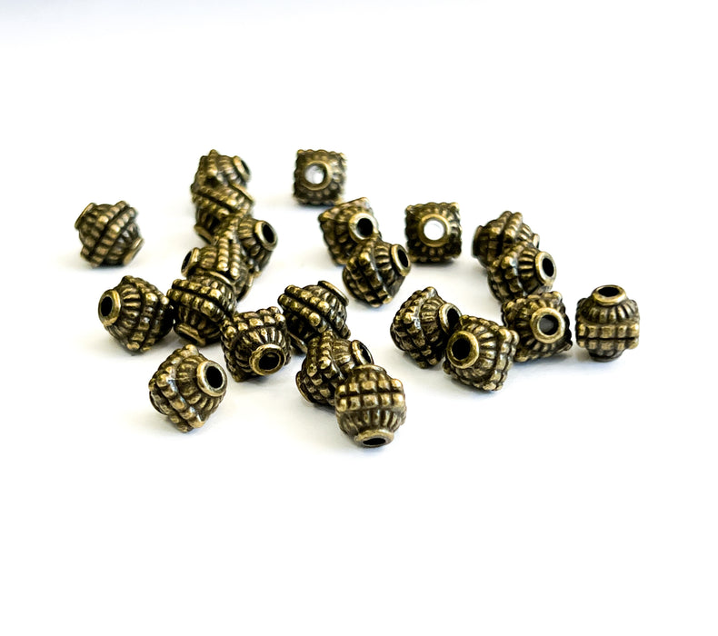 8mm Tibetan Style Metal Beads