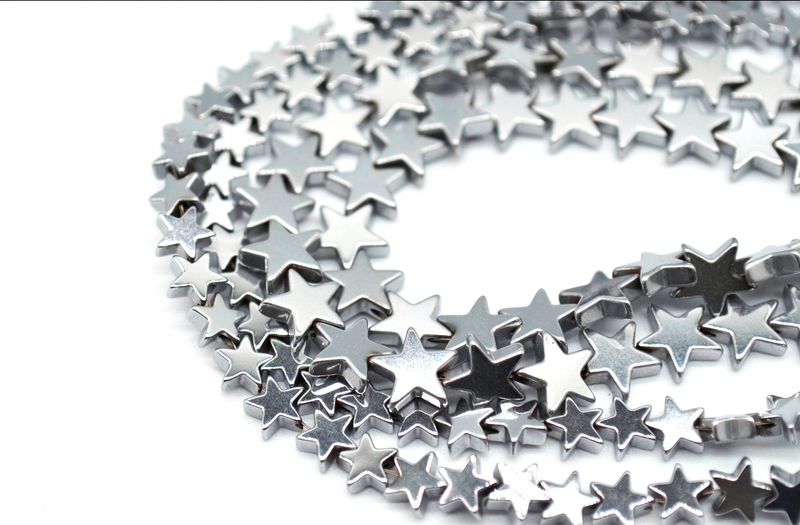 6mm Hematite Stars