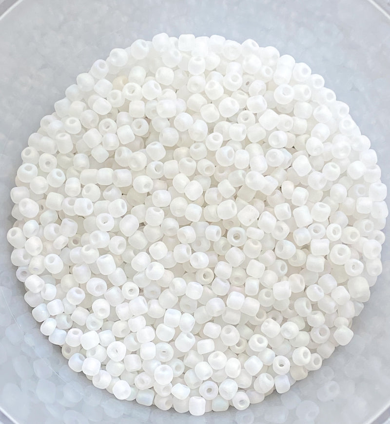 6/0 Transparent Frosted White