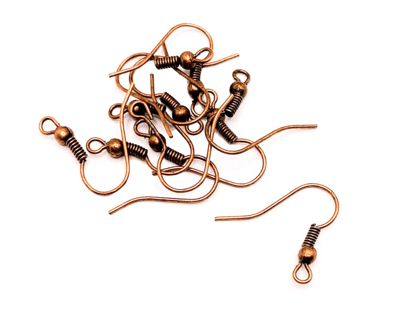 20/50pcs French Fishhook Ear Wire |19mm x 20mm Ball Coil Ear Wire | Choose Your Color | DIYJewelry Making