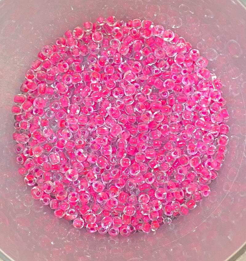 6/0 Translucent with Neon Pink Inlay