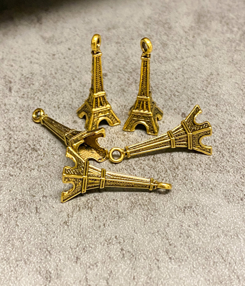 Gold Eiffel Tower Charm