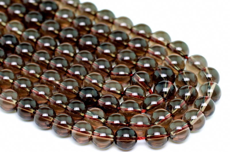 Smokey Quartz Gemstone Beads | 10mm Faceted Smokey Quartz | 6mm Smooth Smokey Quartz | Healing Properties | DIY Jewelry Designs