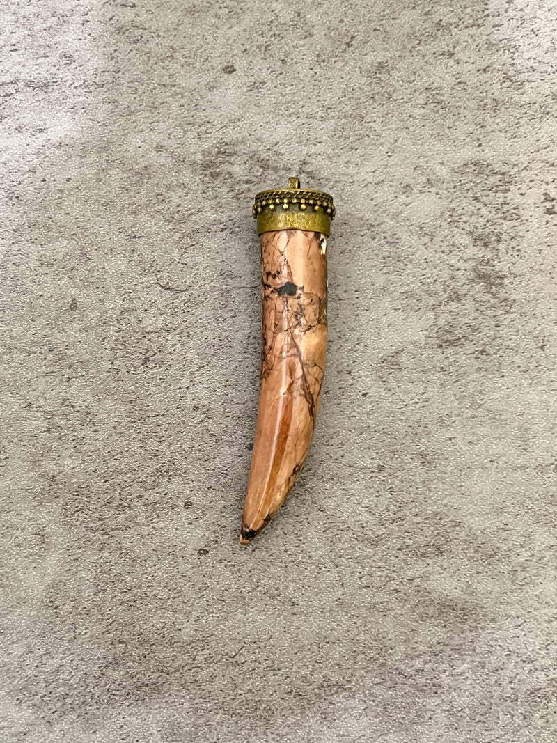 Jasper Horn Pendant