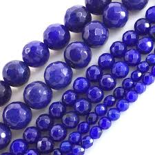 Faceted Blue Jade Gemstone Beads